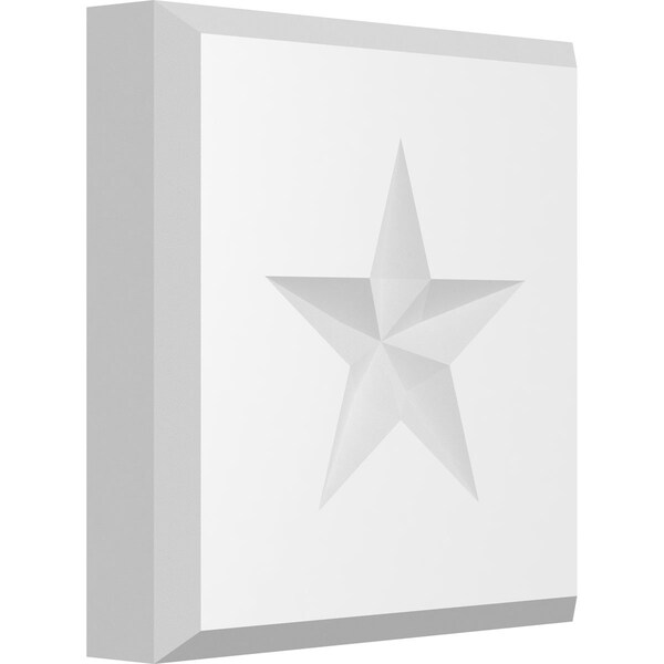 Ekena Millwork Standard Sedgwick Star Rosette With Beveled Edge, 5"W x 5"H x 1"P ROSP050X050X100SDG07 - main